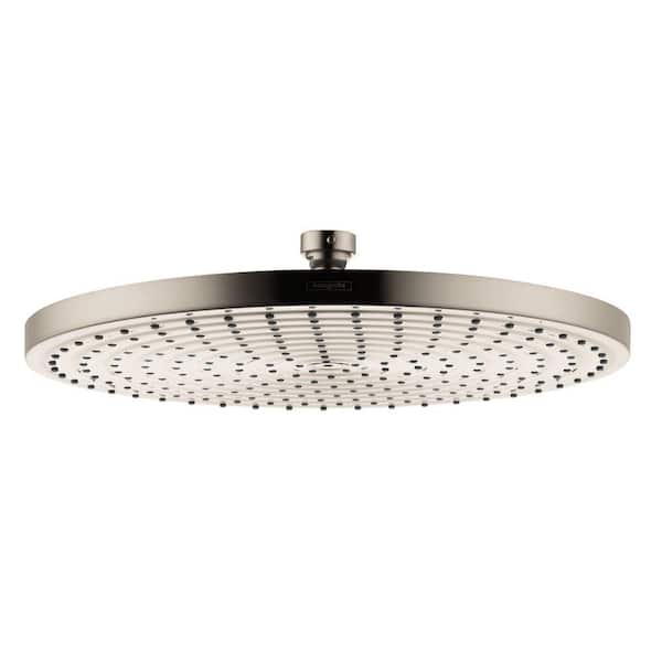 Hansgrohe Raindance 300 Air 1-Spray Patterns with 2.5 GPM 12 in. Ceiling Mount Fixed Shower Head in Brushed Nickel