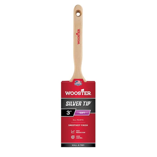 Wooster 3 in. Silver Tip Polyester Flat Brush