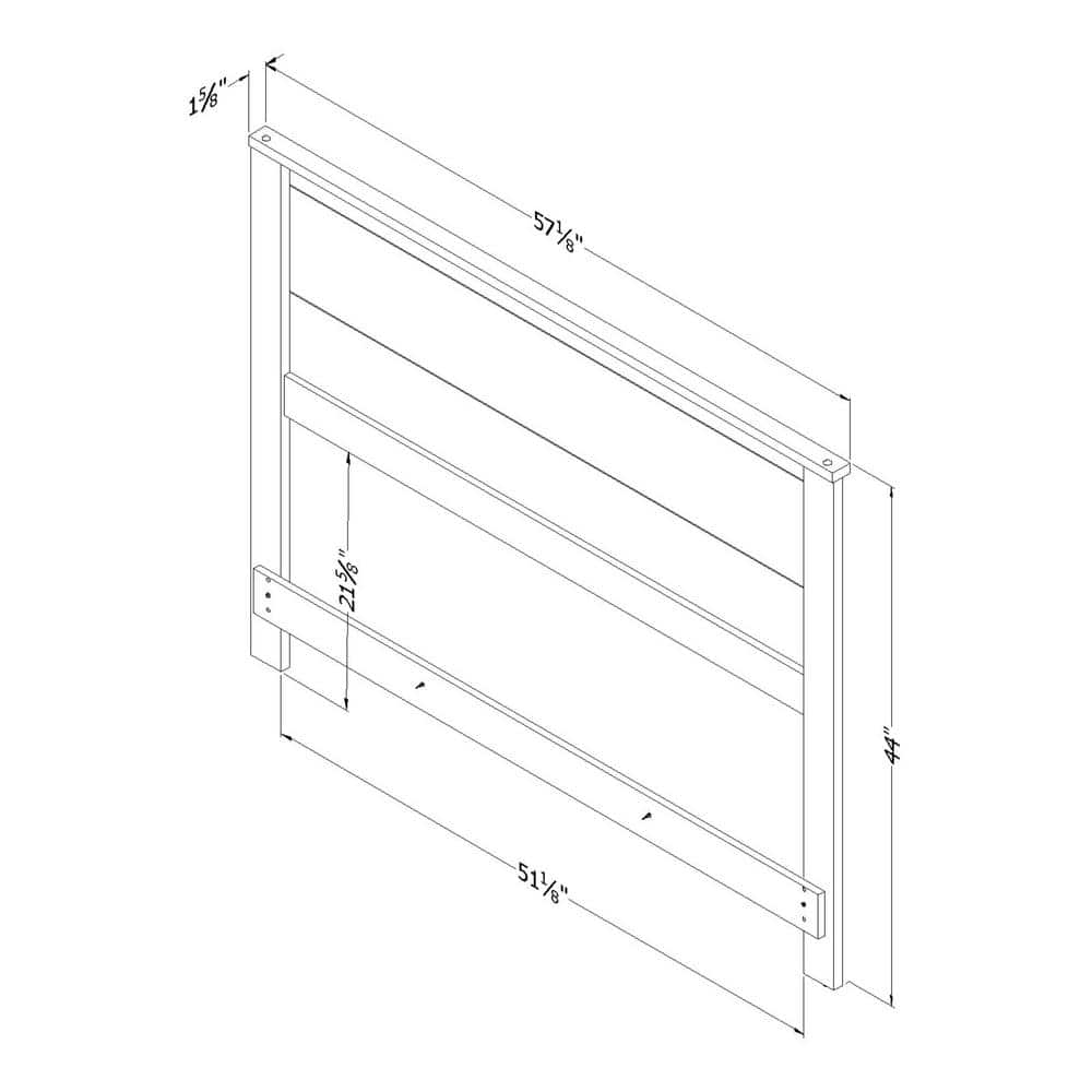 Fynn Fall Oak Full Double Panel Headboard with Sliding Storage