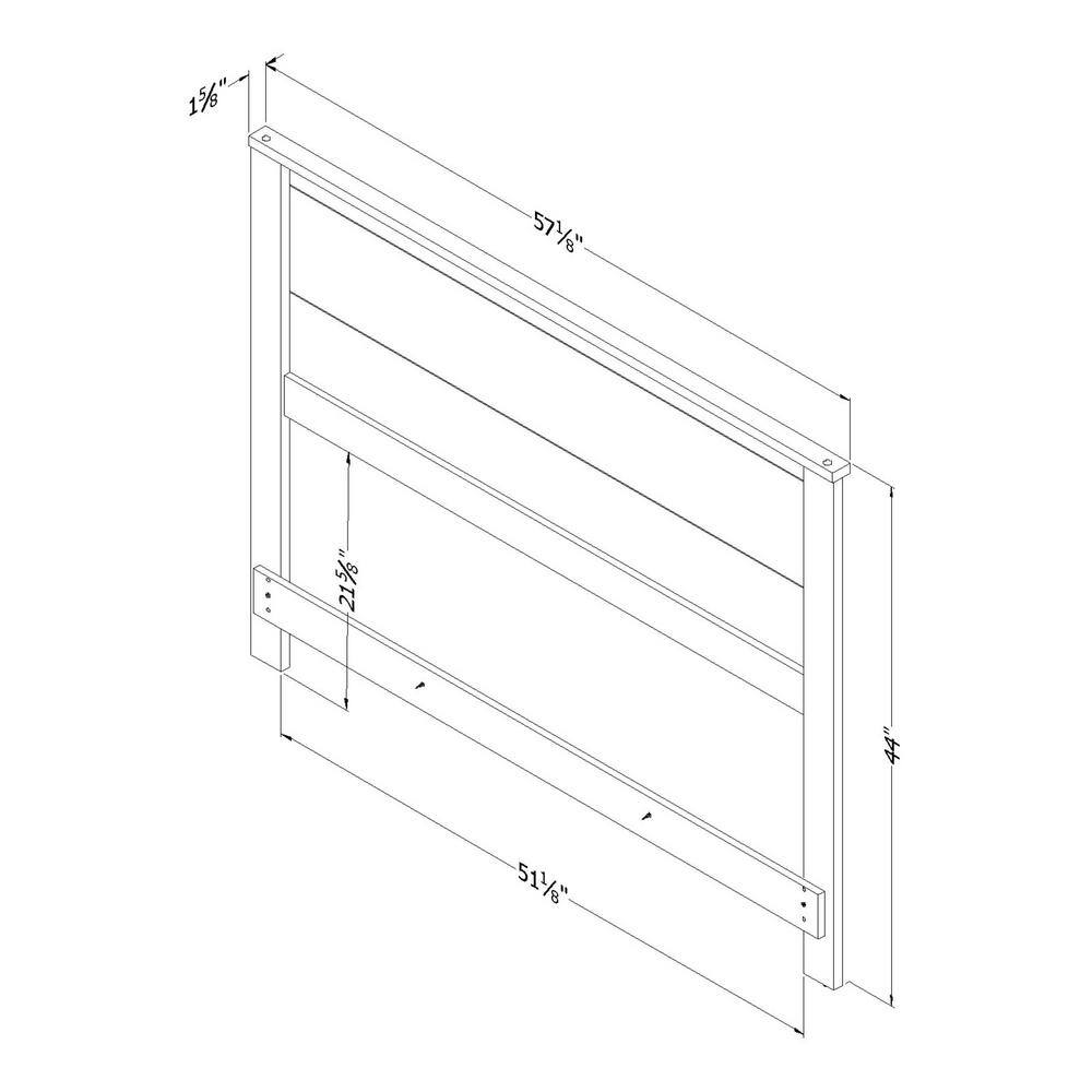 Fynn Full Winter Oak Wood Panel Headboard with Storage