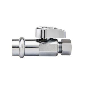 1/2 in. Press Connect Inlet x 3/8 in. Compression Outlet 1/4 Turn Straight Valve