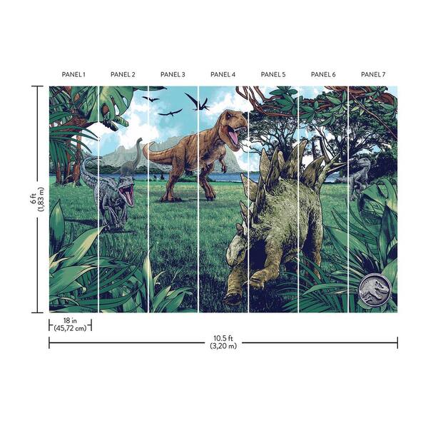 RoomMates Jurassic World Fallen Kingdom Multi Peel and Stick Wall Decal  (Set of 19) RMK3798SCS - The Home Depot