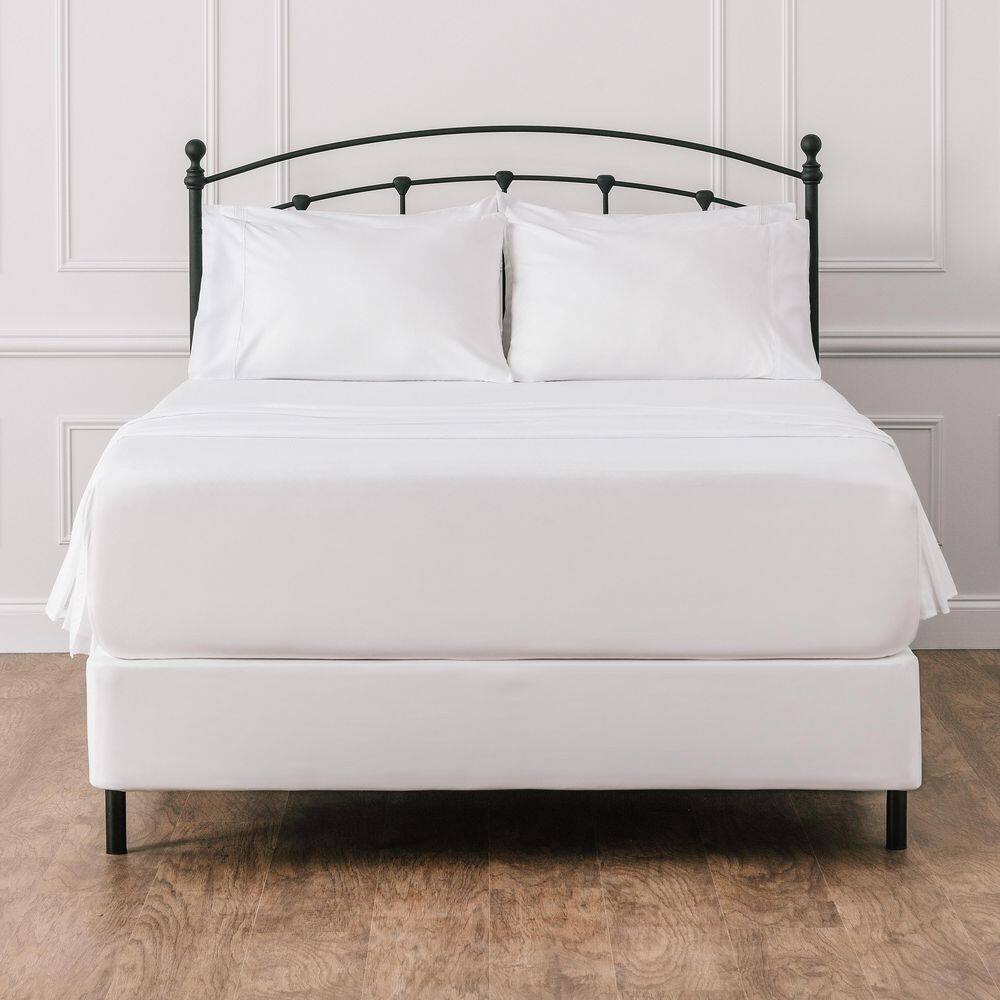 4-Piece White Solid Color Maze Embossed Microfiber Bedsheets Set, Queen price history on PriceWatchPro