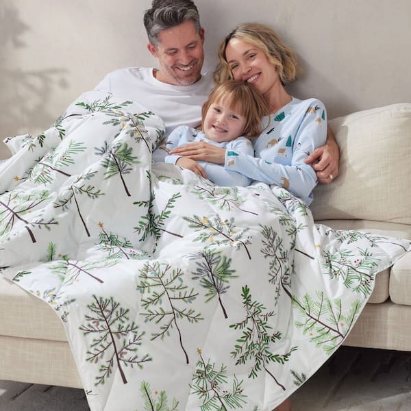 Company Essentials Loftaire Holiday White Throw Blanket