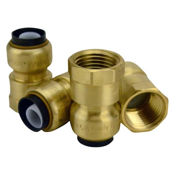 Tectite 1/2 In. Brass Push-to-Connect X Female Pipe Thread Adapter (4 ...