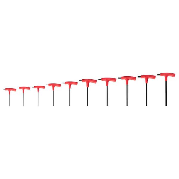 TEKTON Flat End Hex T-Handle Key Set, 10-Piece (2-10 mm)