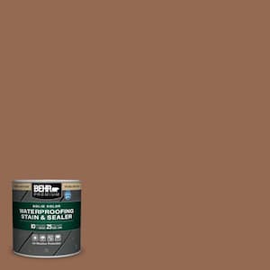 8 oz. #240F-6 Sable Brown Solid Color Waterproofing Exterior Wood Stain and Sealer Sample