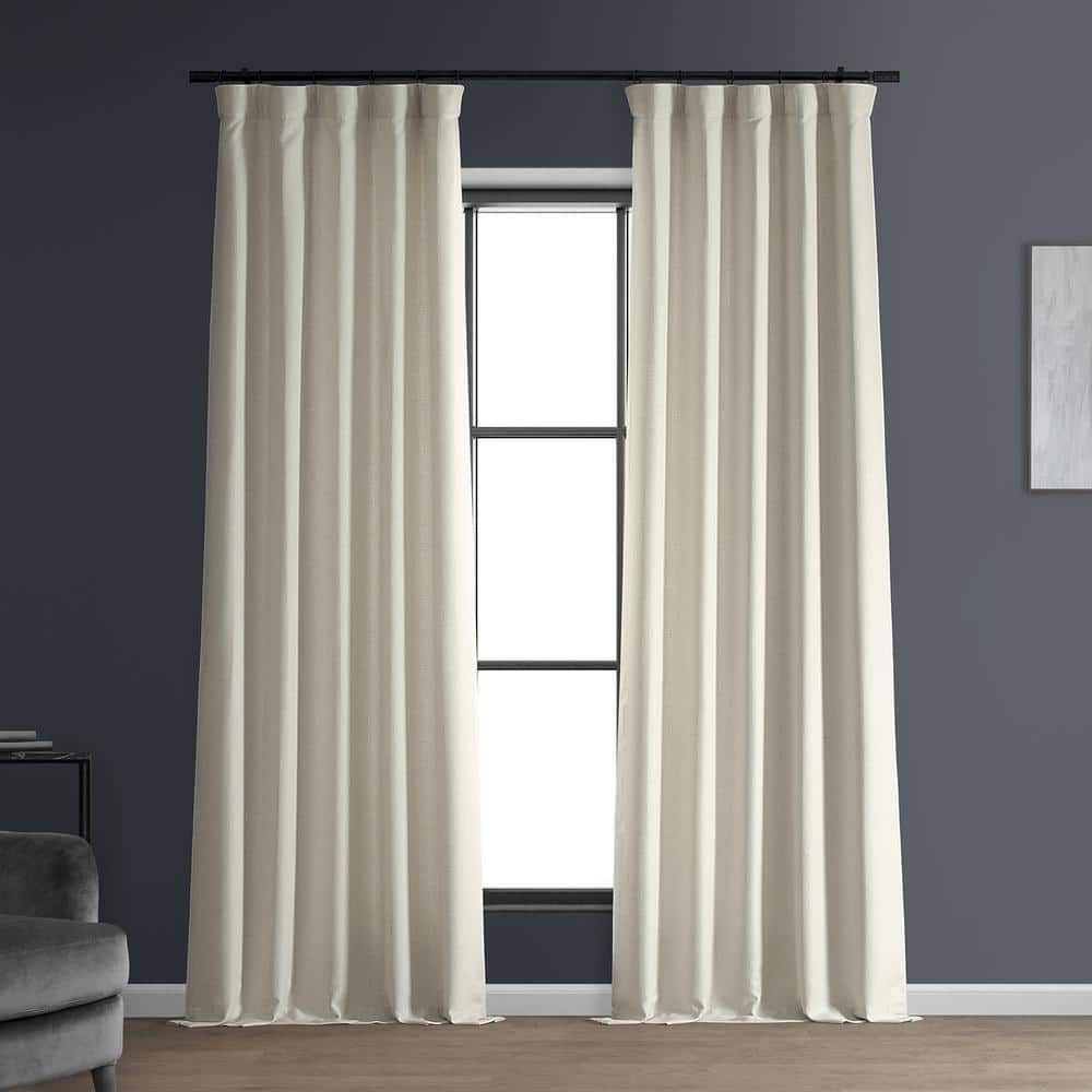 EFF 1-panel Faux Linen Window Curtain, Natural, 50X96