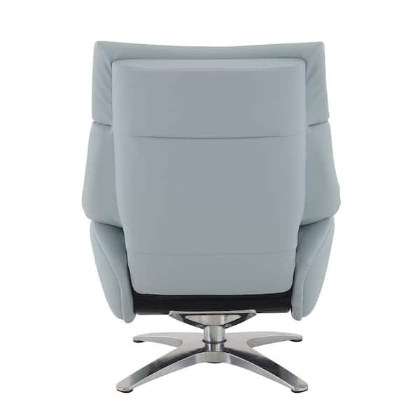 Acme Furniture Janella Blue Leather Side Chair Set of 2 with