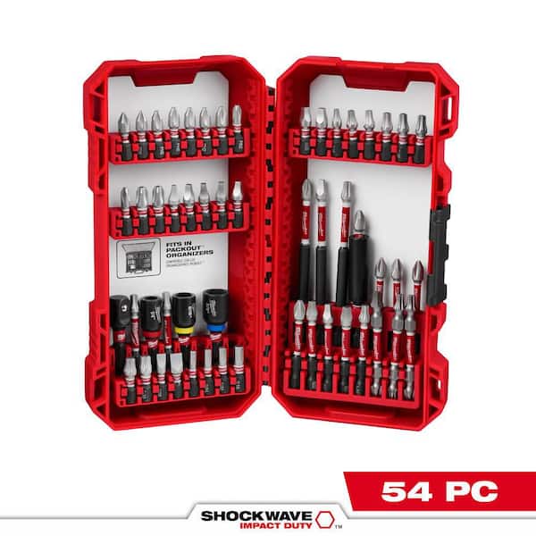 Milwaukee SHOCKWAVE Impact-Duty Alloy Steel Screw Driver Bit Set (54-Piece)