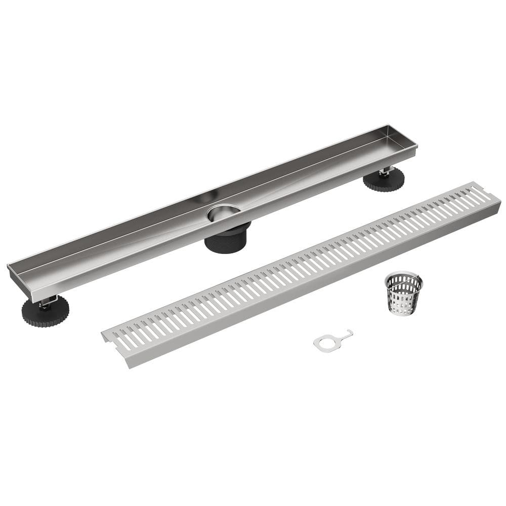 Elan 24" Stainless Steel Linear Shower Drain in Brushed Nickel