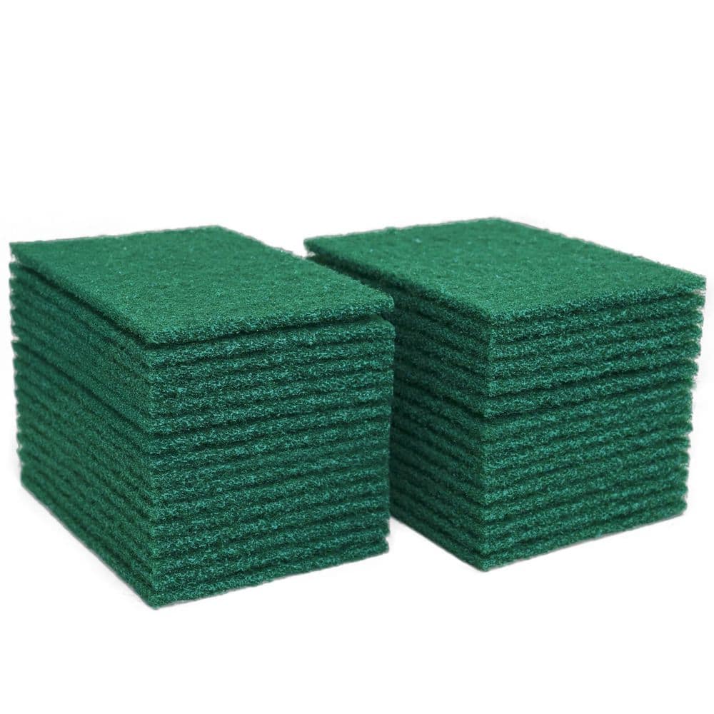 4 in. x 6 in. Scrubbing Pad Green, Household and Commercial Cleaning Scouring Pads (30-Pack) price history on PriceWatchPro