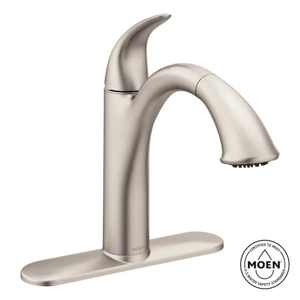 Camerist Spot Resist Stainless 13.13 in. H Pull Out Sprayer Kitchen Faucet with 120 Degree Spout Swivel and Power Clean