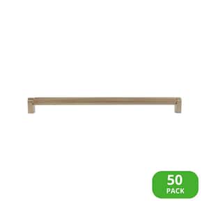 Kent Knurled 12 in. (305 mm) Center-to-Center Satin Brass Bar Pull (50-Pack)