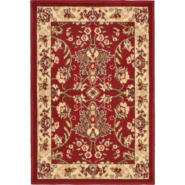 Unique Loom Sialk Hill Washington Burgundy 2' 2 x 3' 0 Area Rug