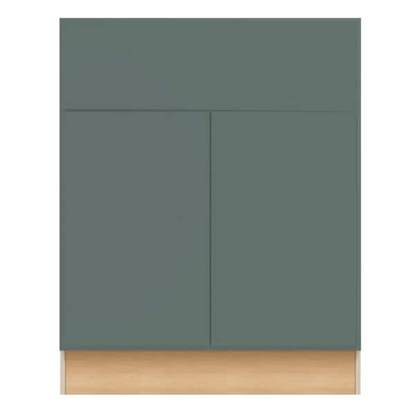 Home Decorators Collection Hargrove 27 in. W x 21 in. D x 34.5 in. H Assembled Plywood Base Bath Cabinet in Verdant Green with Soft Close