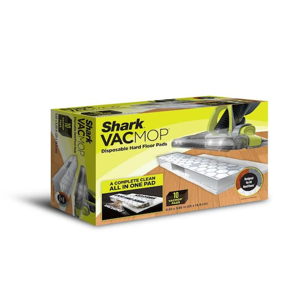 Shark VACMOP 5.9 in. x 10 in. Disposable Hard Floor Vacuum and Mop Pad Refills Microfiber Cloth (10-Count)