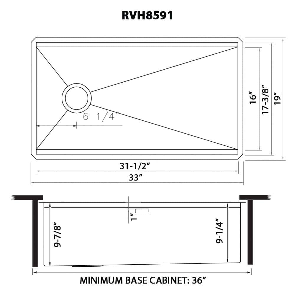 Ruvati 33-Inch Stainless Steel Workstation Kitchen Sink with Cutting Board