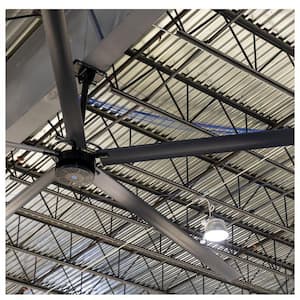 20 ft. Indoor Aluminum 240-Volt 60 RPM Industrial HVLS Ceiling Fan W/Ion Air Purification System Windstorm Series CB20