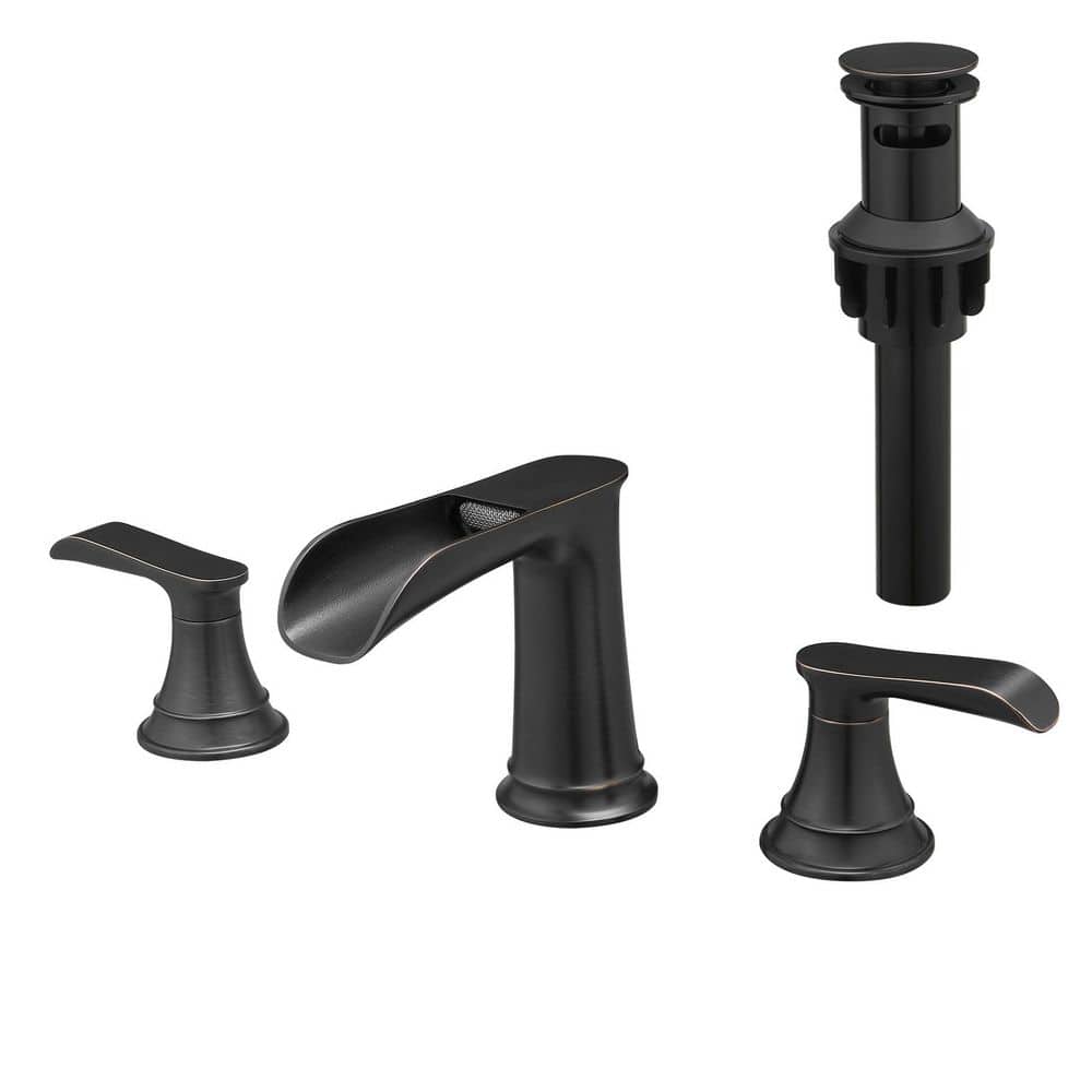 2-Handle 8 in. Widespread Bathroom Sink Faucet with Pop Up Drain and Hose,Oil-Rubbed Bronze price history on PriceWatchPro