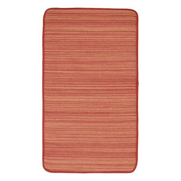 REGENCE HOME Melon Tonal 20 in. x 34 in. Monochromatica Prestige Anti Fatigue Kitchen Mat