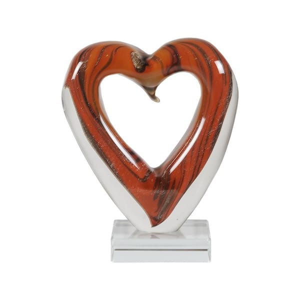 Rossa Heart Handcrafted Art Glass Figurine