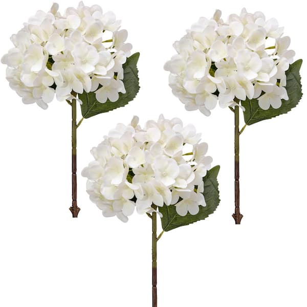 Regency International 19 in. White Artificial Hydrangea