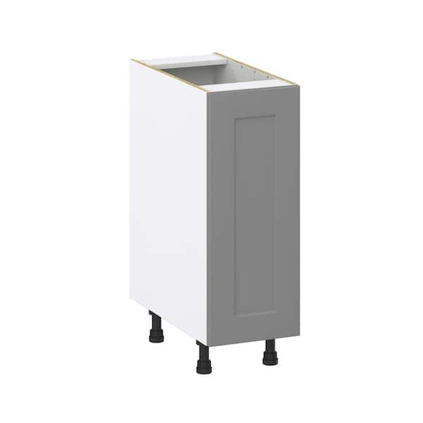 J COLLECTION Bristol Painted Slate Gray Shaker Assembled Base Kitchen Cabinet with 3 Inner Drawers (24 in. W x 34.5 in. H x 14 in. D)