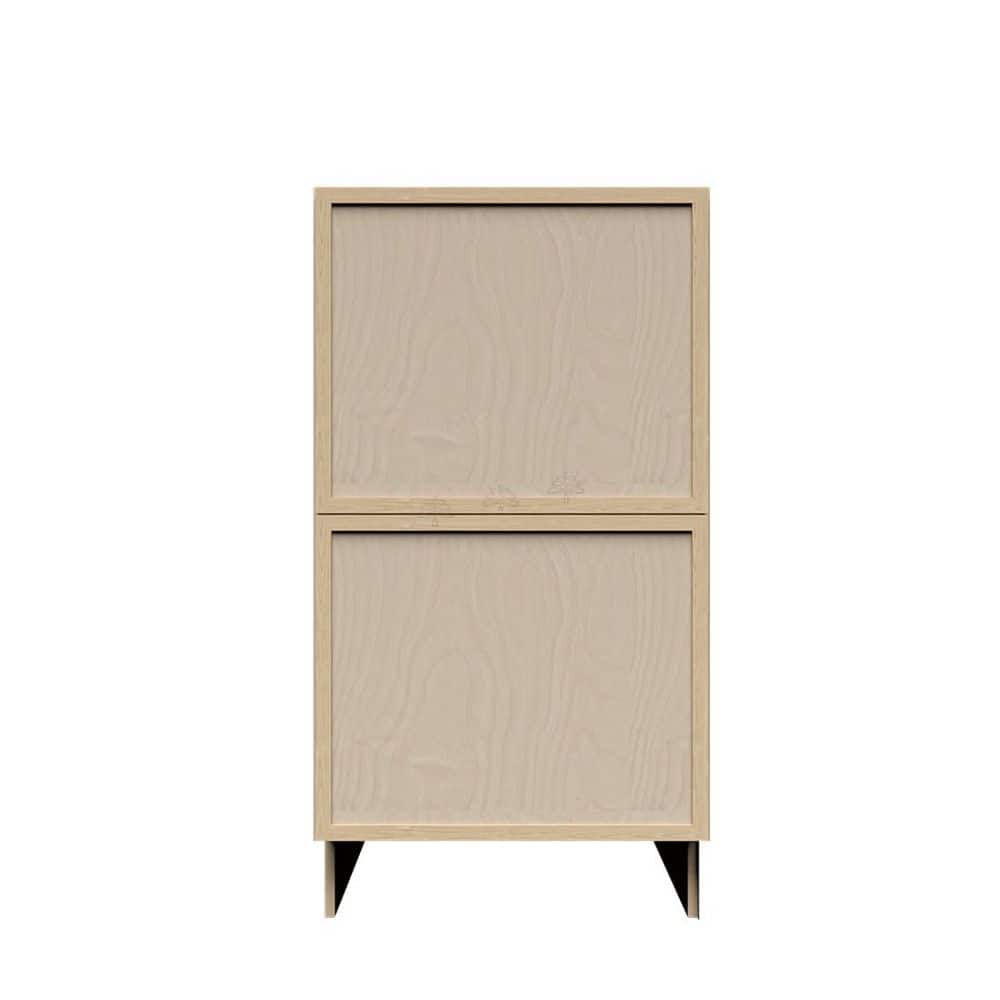 Slim Shaker 21 in. 2-Drawer Base Bath Vanity Cabinet without Top in Natural Wood Assembled price history on PriceWatchPro