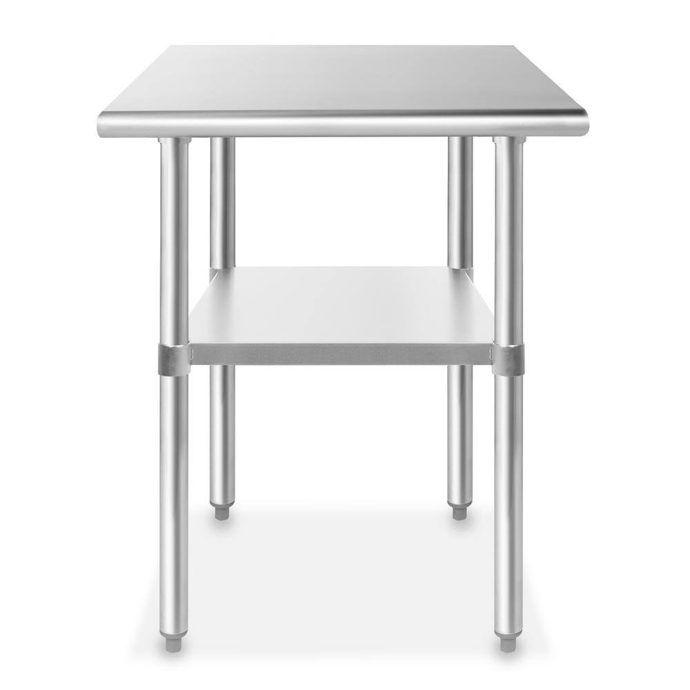 KUTLER 37" Stainless Steel Commercial Prep Table with Undershelf