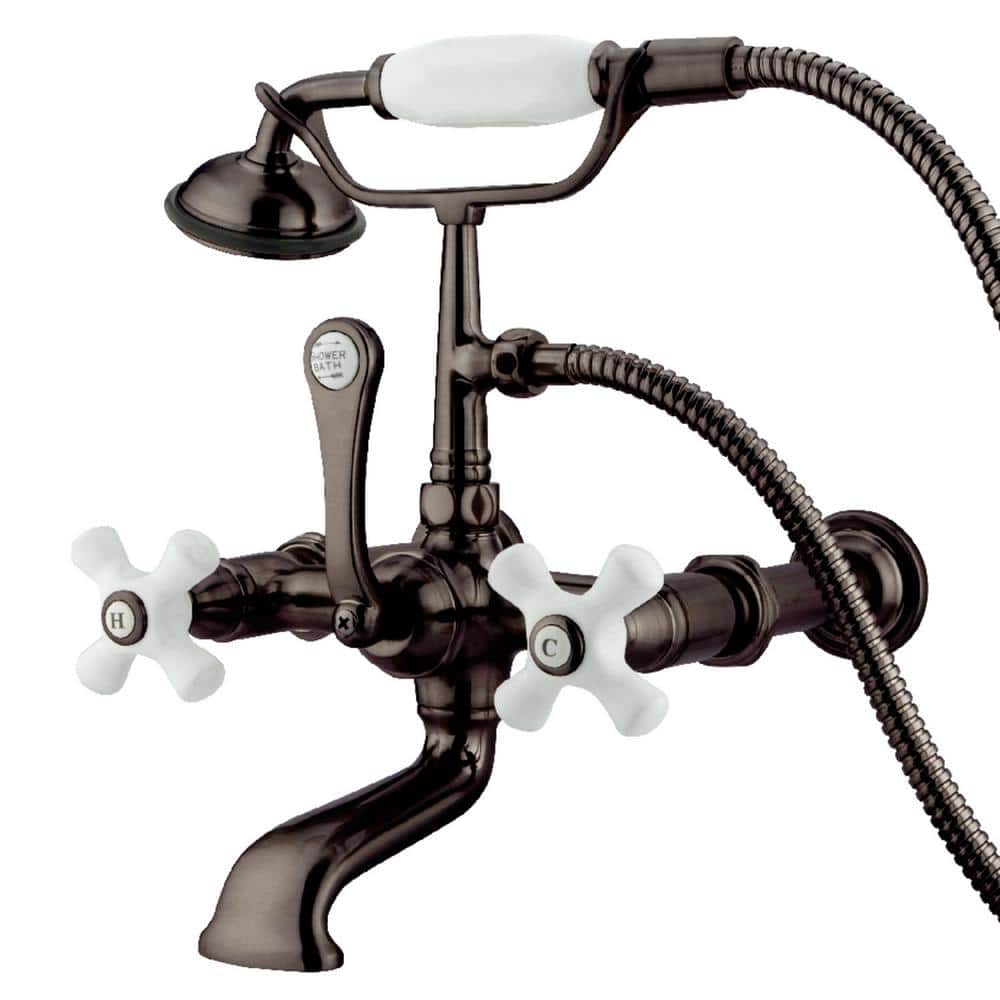 Vintage 7 in. Center 3-Handle Claw Foot Tub Faucet with Handshower in Oil Rubbed Bronze price history on PriceWatchPro