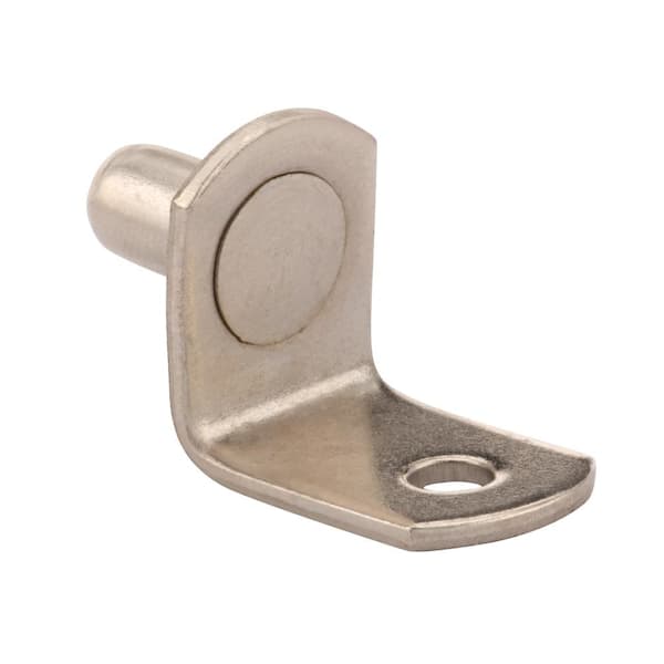 Nickel Plated Angled Shelf Support, Bookcase Shelf Support Clips Home Depot