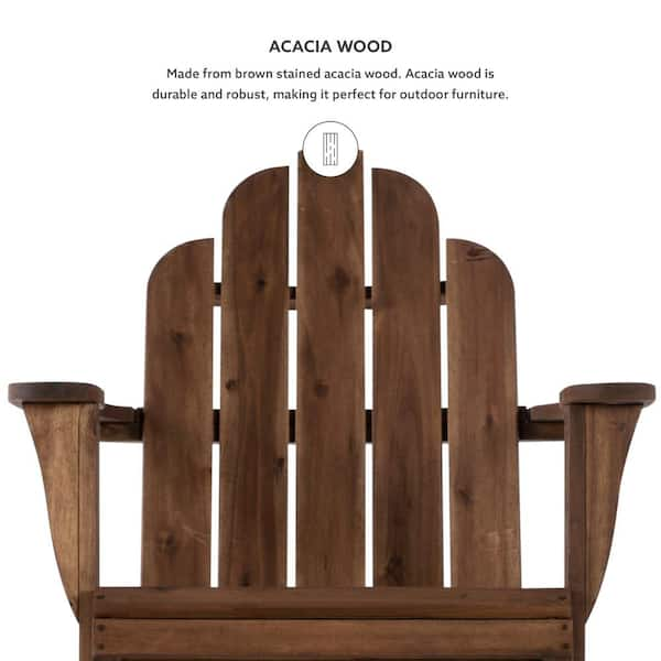 Linon adirondack rocker teak hot sale