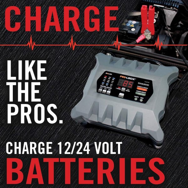 CLORE AUTOMOTIVE 12/24V 10 Amp Intelligent Battery Charger, Battery  Maintainer PL2410 - The Home Depot