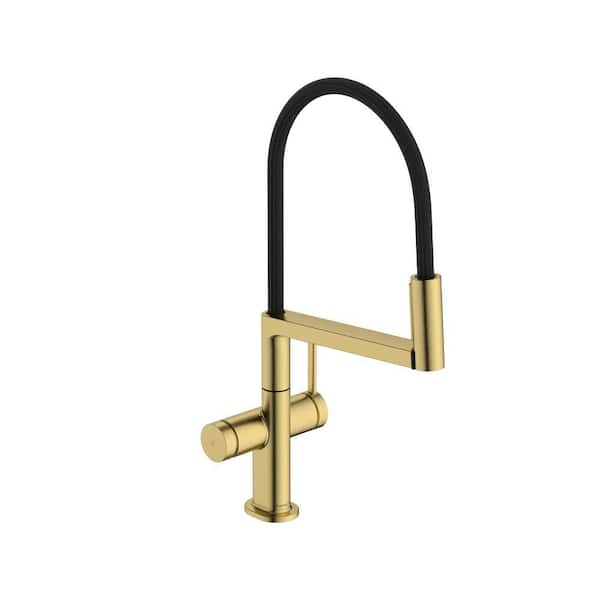 Talis N 32 in. Kitchen Faucet Deckplate Not Included in Brushed Gold Optic