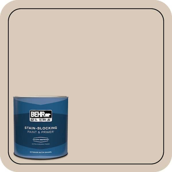 BEHR ULTRA 1 qt. #ICC-22 Haze Extra Durable Satin Enamel Interior Paint & Primer