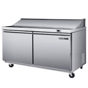 2-Door Refrigerated Sandwich and Salad Prep Station, 17.83 cu. ft., in Stainless Steel