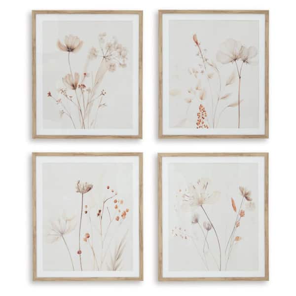 Signature DESIGN BY ASHLEY Bondner 4 Piece Framed Graphic Print Nature Art Print 27 in. x 23 in.