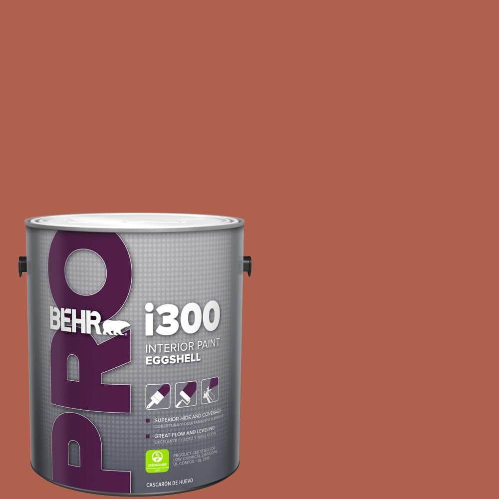 BEHR PRO 1 gal. #BIC-46 Clay Red Eggshell Interior Paint PR33301