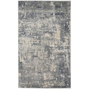 Concerto Grey/Beige 3 ft. x 5 ft. Textured Contemporary Kitchen Area Rug