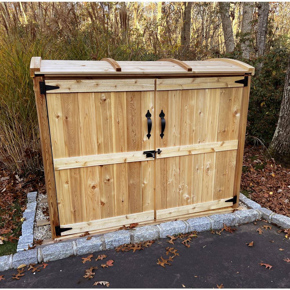 6 ft. Cedar Wood Outdoor Waste Management Storage Shed