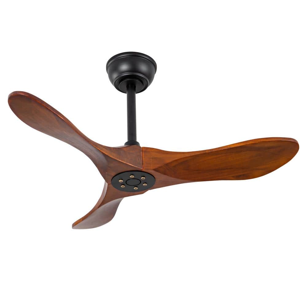 36 in. Indoor/Outdoor Classic Farmhouse Style Downrod Black Walnut Ceiling Fan with Reversible DC Motor and Wood Blades price history on PriceWatchPro