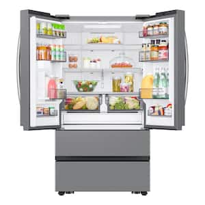31 cu. ft. Mega Capacity 4-Door French Door Refrigerator with Dual Auto Ice Maker in Stainless Steel