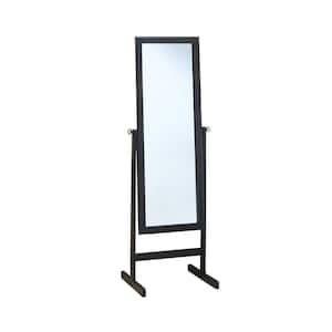 Jasmine 60 in. x 17.5 in. Classic Rectangle Framed Black Vanity Mirror