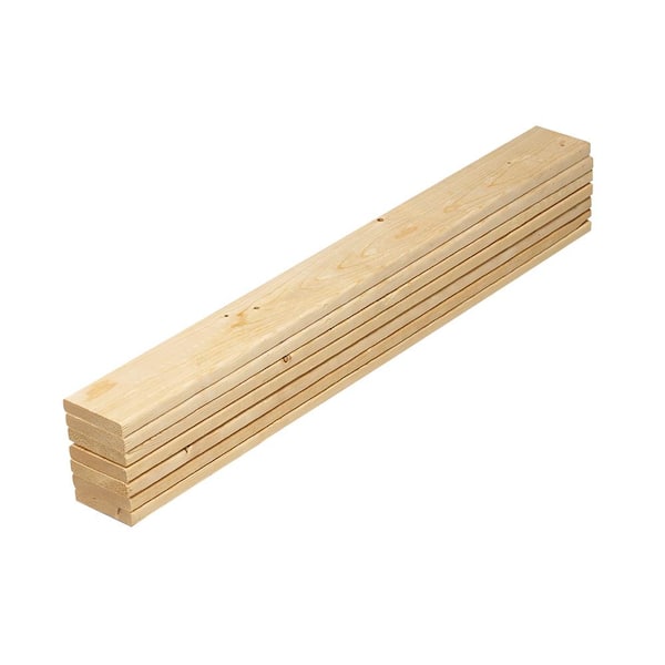 Unbranded 1 in. x 4 in. x 5 ft. Pine Queen Bed Slat Board (7-Pack)