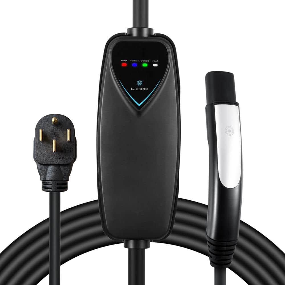 Lectron Level 2 Tesla Charger - 240V, 40 Amp, NEMA 14-50 Plug, 16 ft Extension Cord - Portable Electric Car Charger for Tesla - Compatible with All