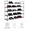 HOME-COMPLETE 13.3 H 12-Pair 2-Tier Gray Plastic Shoe Rack HW0500075 - The  Home Depot