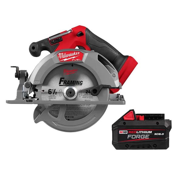 M18 FUEL 18V Lith-Ion Brushless Cordless 6-1/2 in. Circular Saw w/ FORGE XC 8.0 Ah Battery
