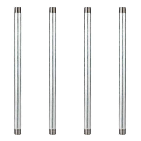 PIPE DECOR 3/4 in. x 1.5 ft. Galvanized Steel Pipe (4-Pack)