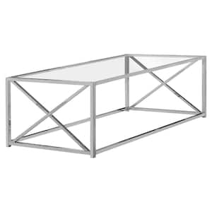 22 in. Rectangle Glass Coffee Table